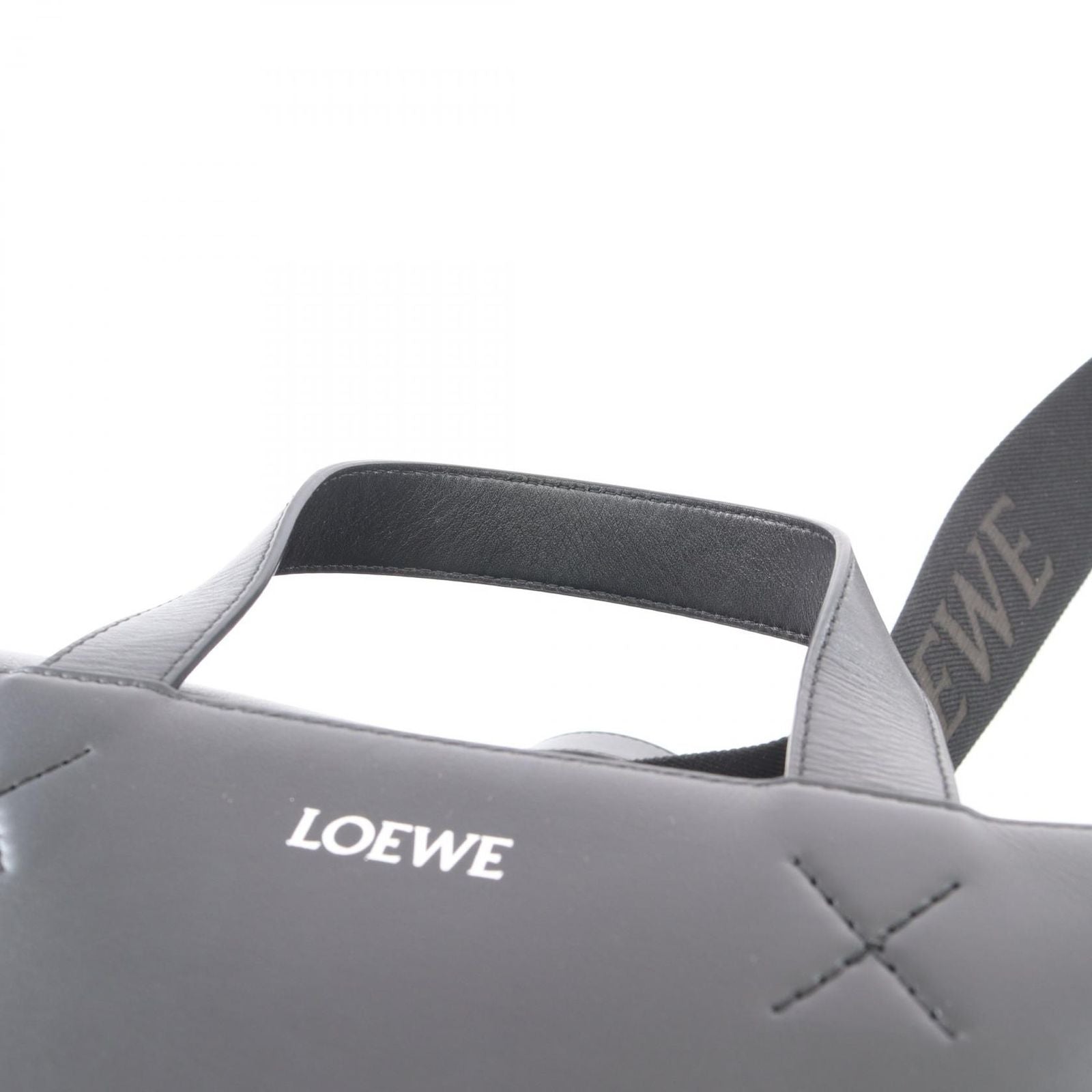Loewe Boston Bag Puzzle Fold Duffle 2-Way Black Leather — view 8