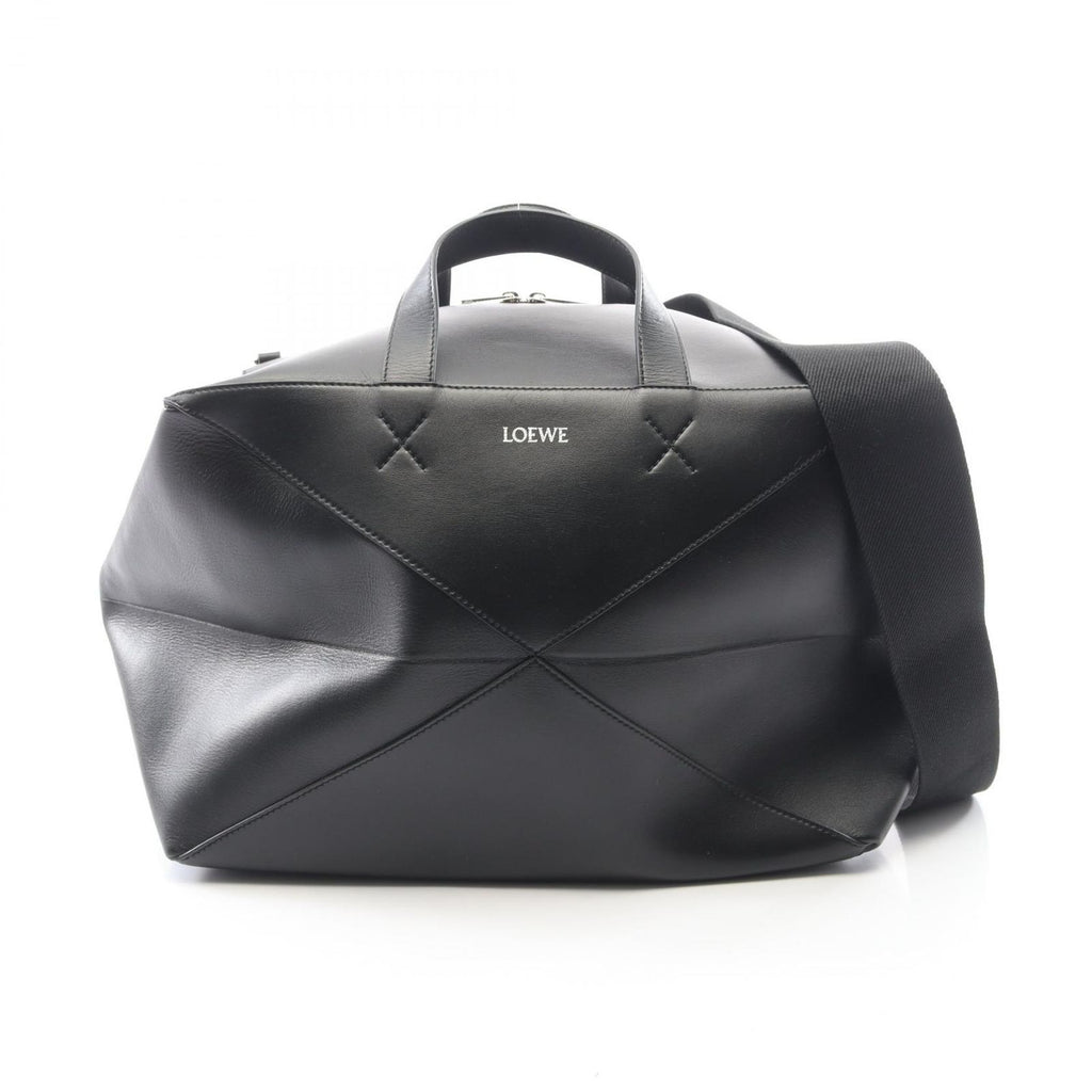 Loewe Boston Bag Puzzle Fold Duffle 2-Way Black Leather