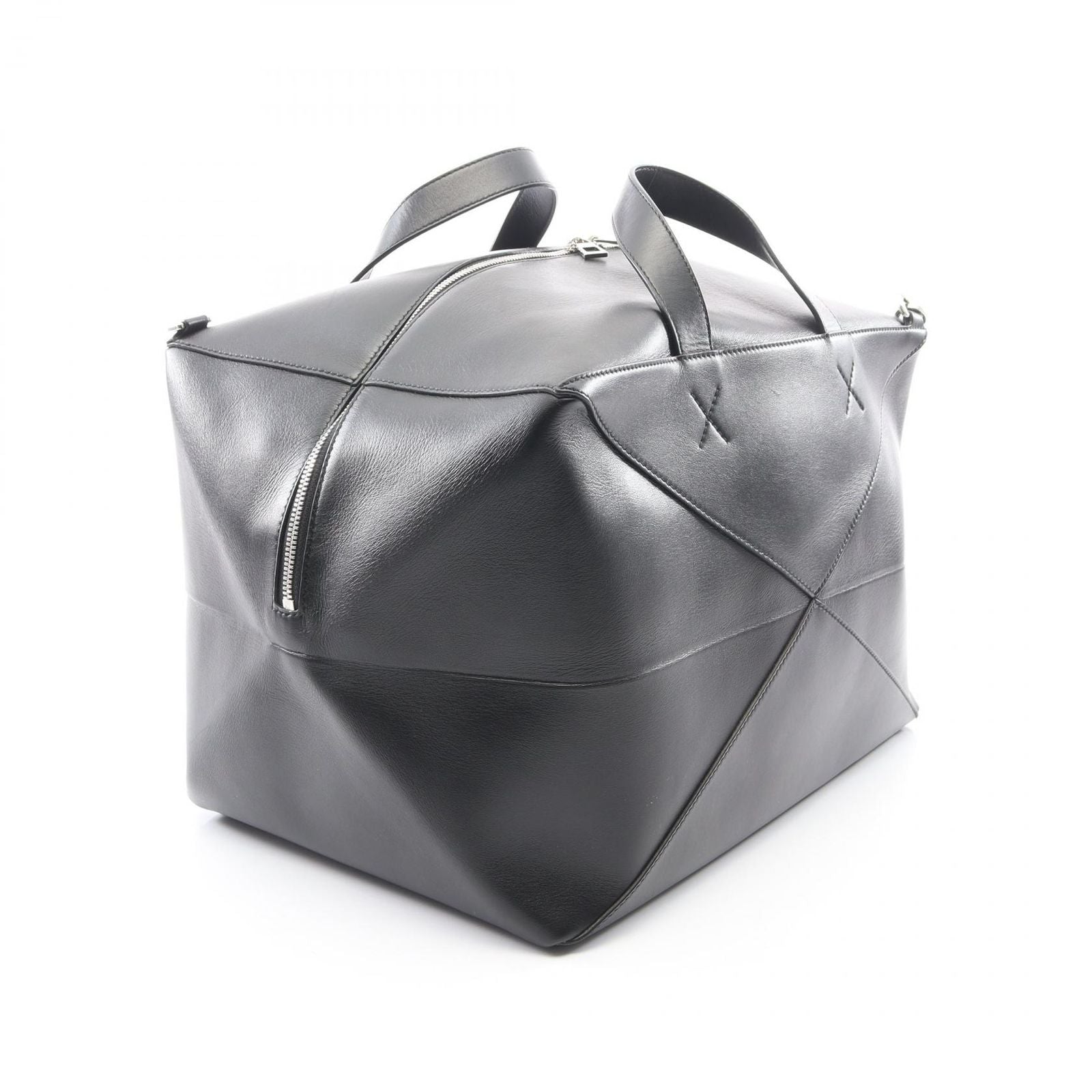 Loewe Boston Bag Puzzle Fold Duffle 2-Way Black Leather — view 2