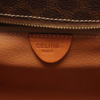 Celine Shoulder Bag Macadam Brown Canvas Leather — view 4