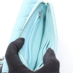 Chanel Shoulder Bag Quilted Phone Case Aqua Blue Lambskin Chain Wallet — view 4