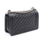 Chanel Shoulder Bag Boy Black Lambskin Boy Chain — view 2