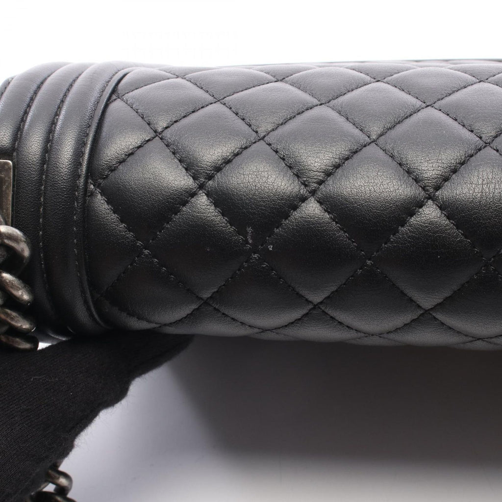 Chanel Shoulder Bag Boy Black Lambskin Boy Chain — view 9
