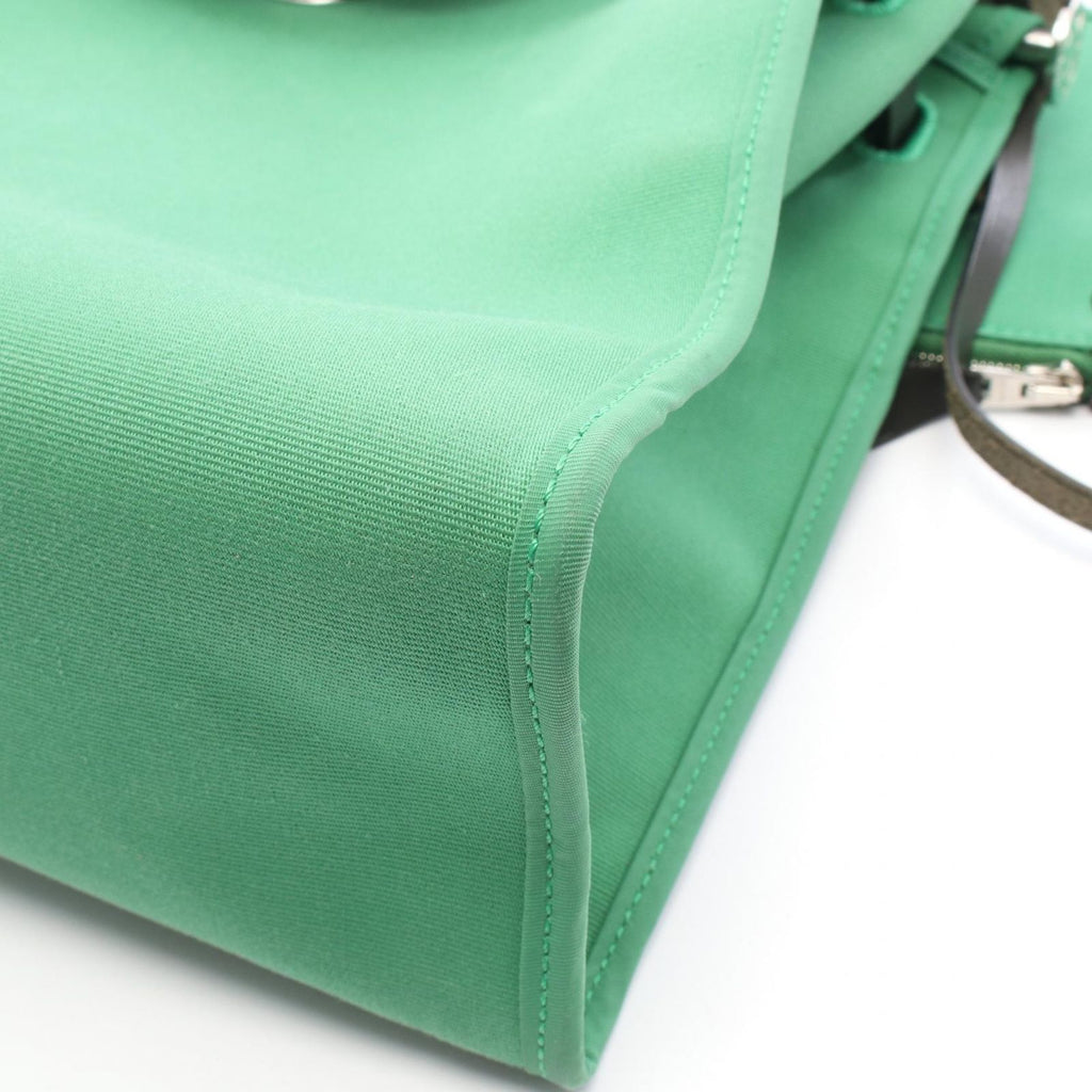 Hermes Handbag Herbag Zip PM 2-Way Bamboo Canvas Leather — view 9