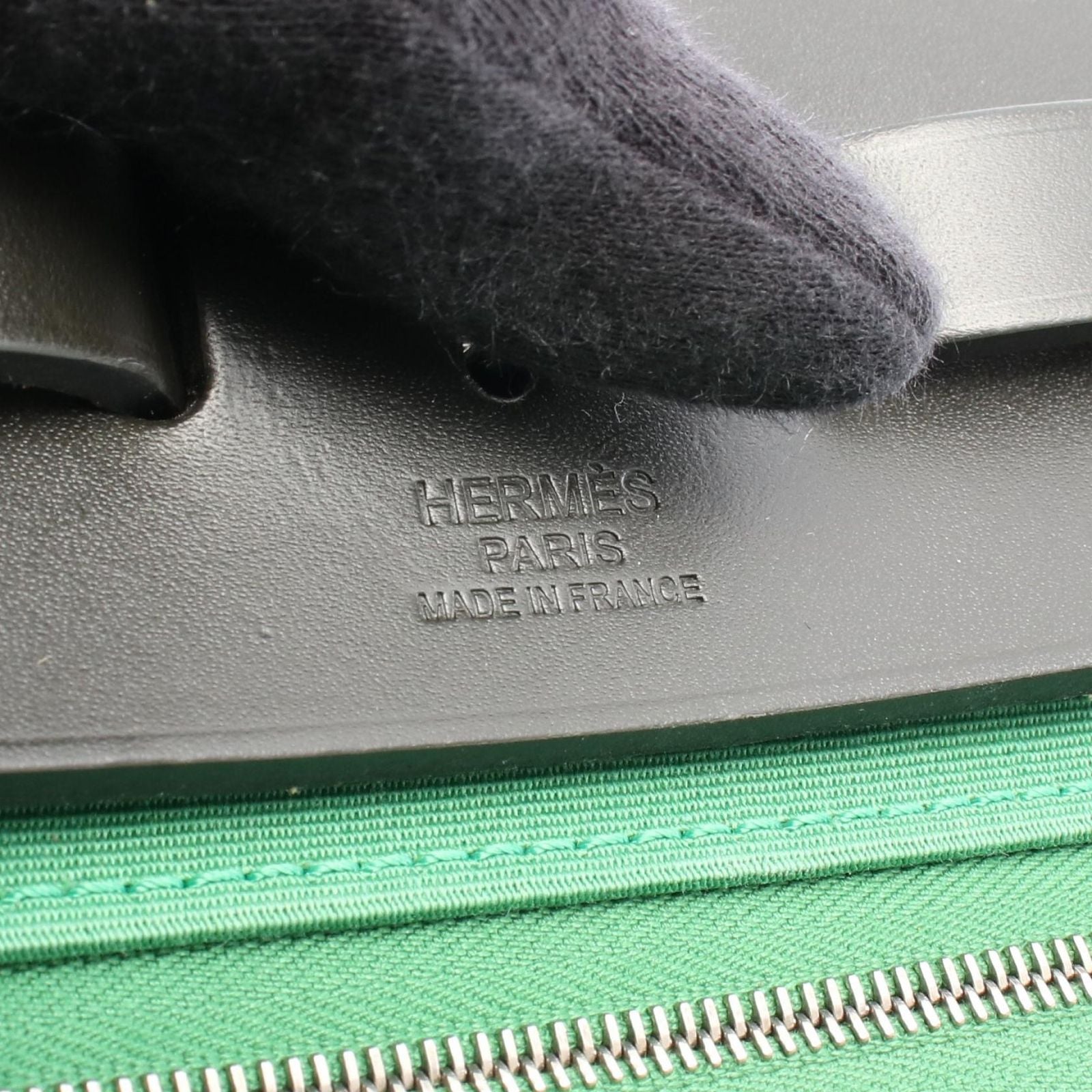 Hermes Handbag Herbag Zip PM 2-Way Bamboo Canvas Leather — view 4