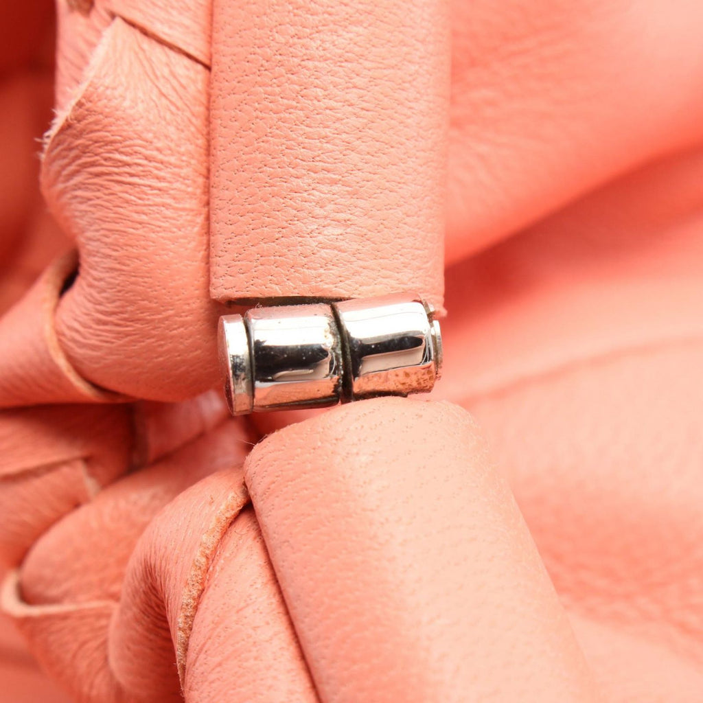Bottega Veneta Clutch the Pouch Intrecciato Coral Pink Lambskin — view 5
