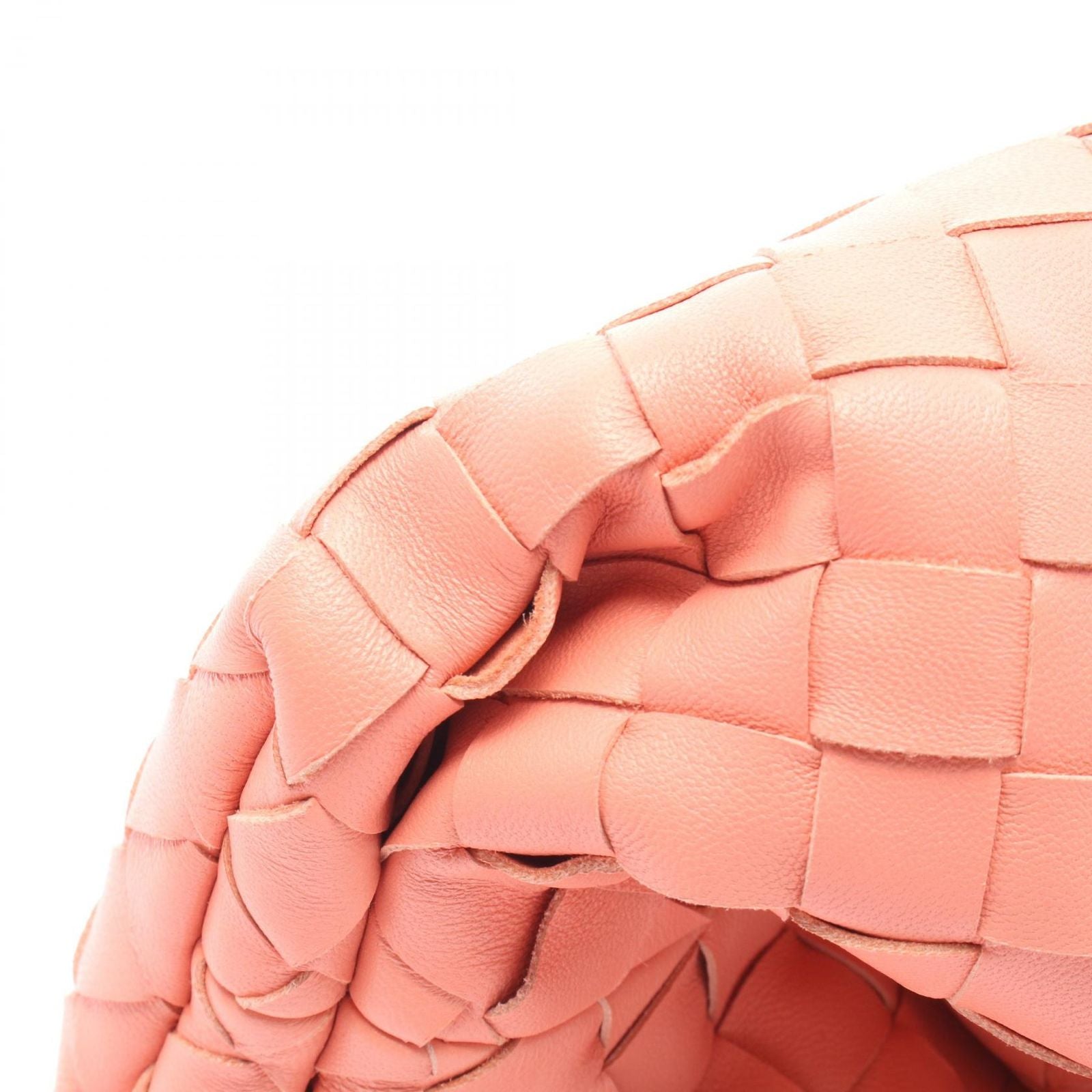 Bottega Veneta Clutch the Pouch Intrecciato Coral Pink Lambskin — view 6
