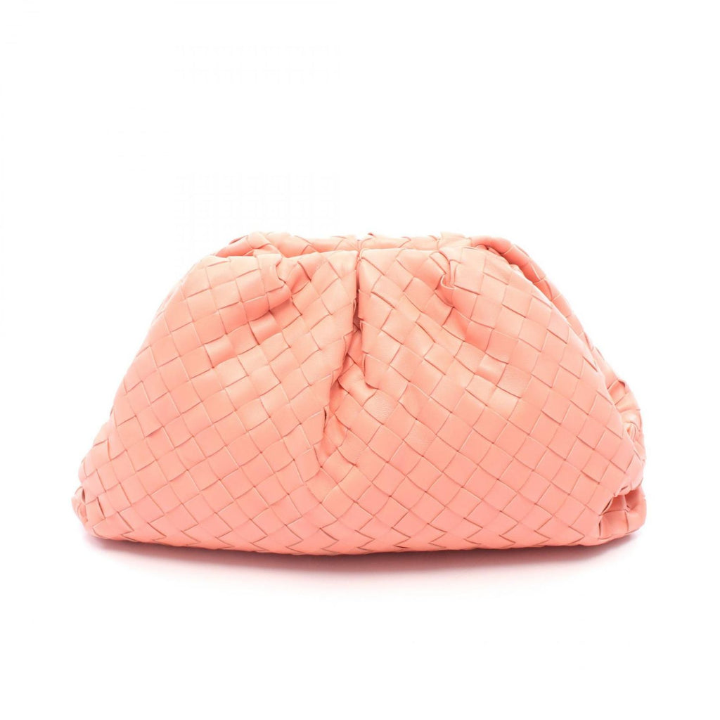 Bottega Veneta Clutch the Pouch Intrecciato Coral Pink Lambskin