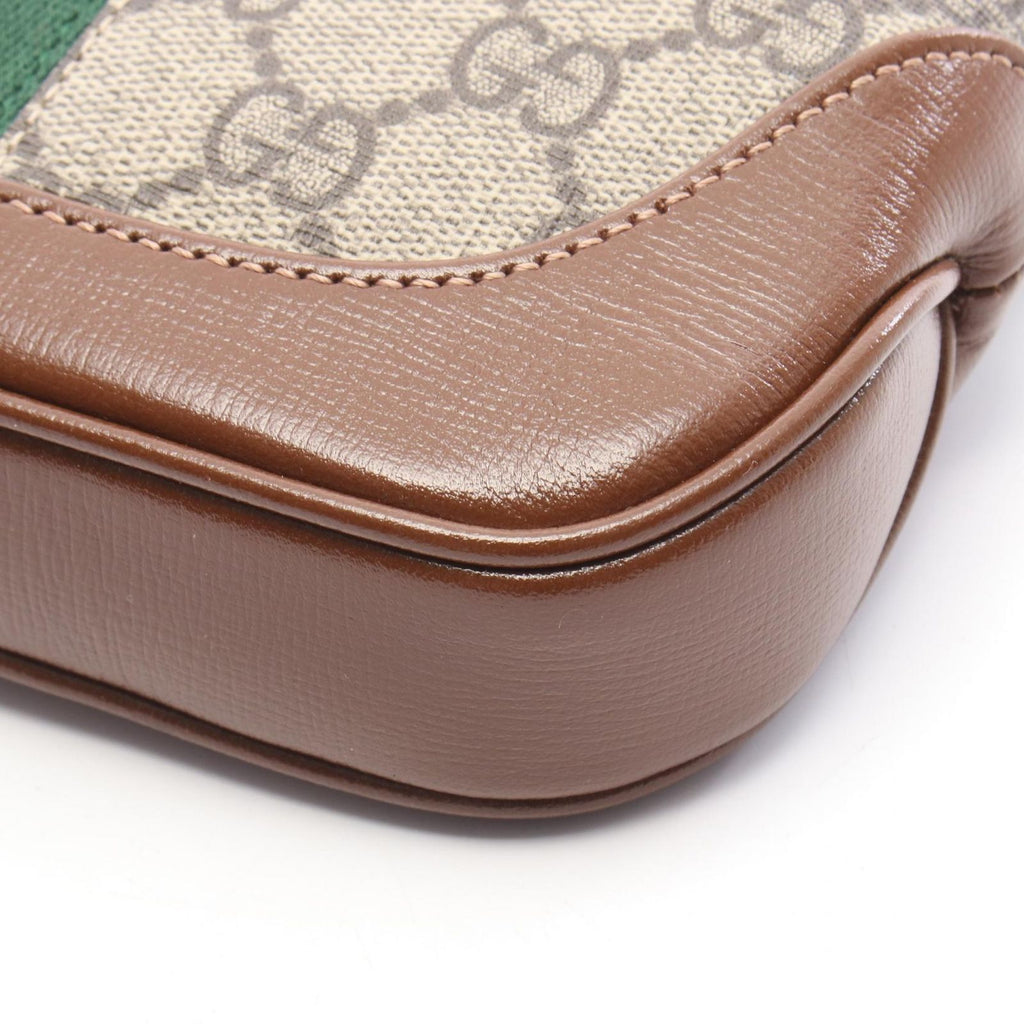 Gucci Handbag Jackie GG Supreme 2-Way Beige Brown Canvas Leather Mini Hobo — view 5