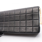 Chanel Shoulder Bag Choco Bar Pearl Chain Black Lambskin — view 9