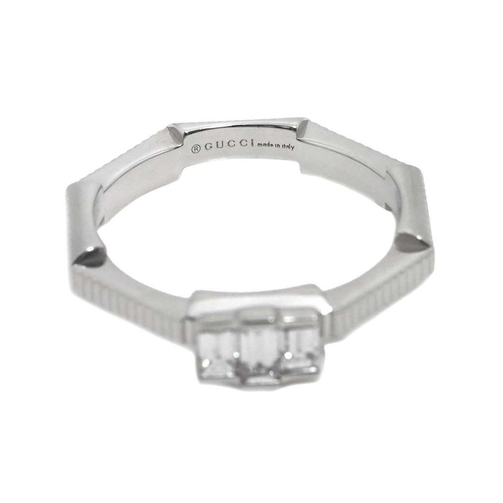 Gucci Link to Love Ring Diamond 18k WG White Gold 750 — view 4