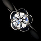 Chanel Camellia Diamond 47 Ring Pt Platinum — view 6
