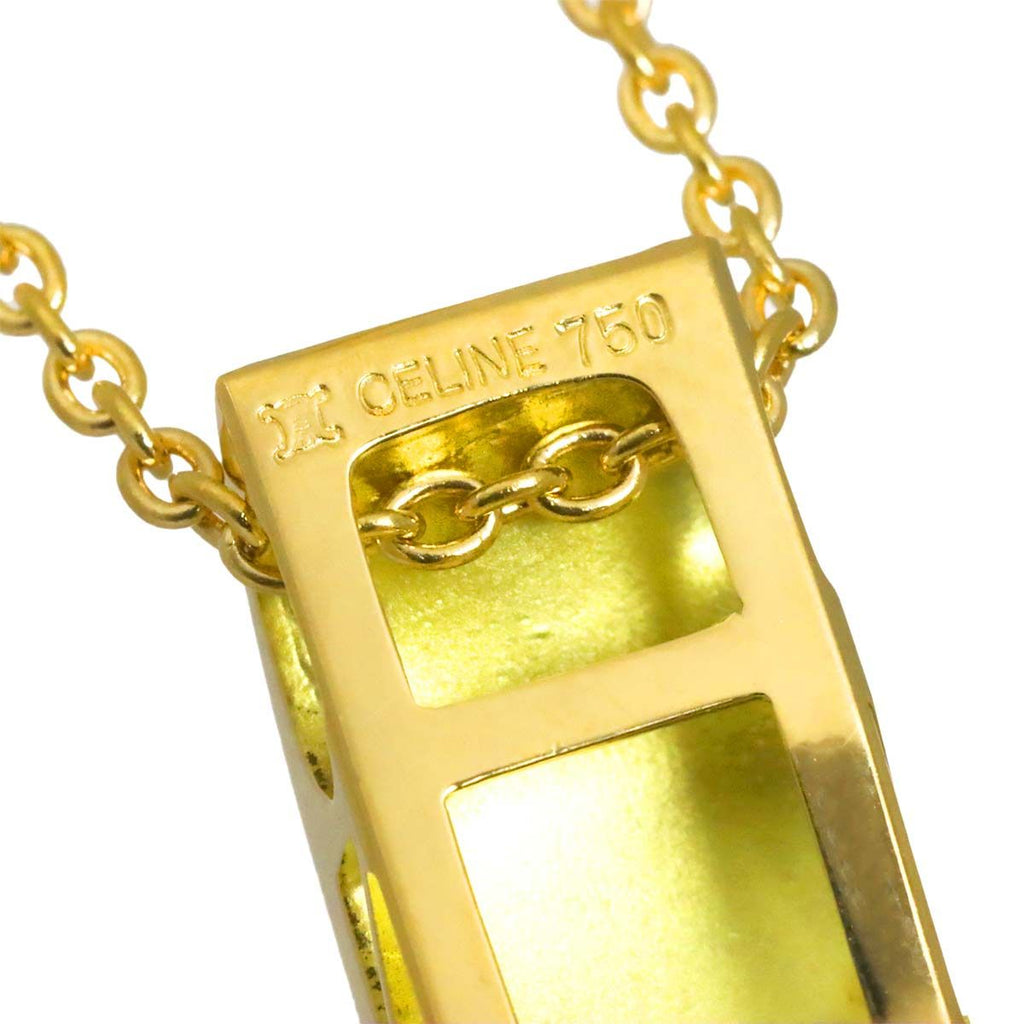Celine Logo Necklace 42 cm 18k YG Yellow Gold 750 Neckalce — view 4
