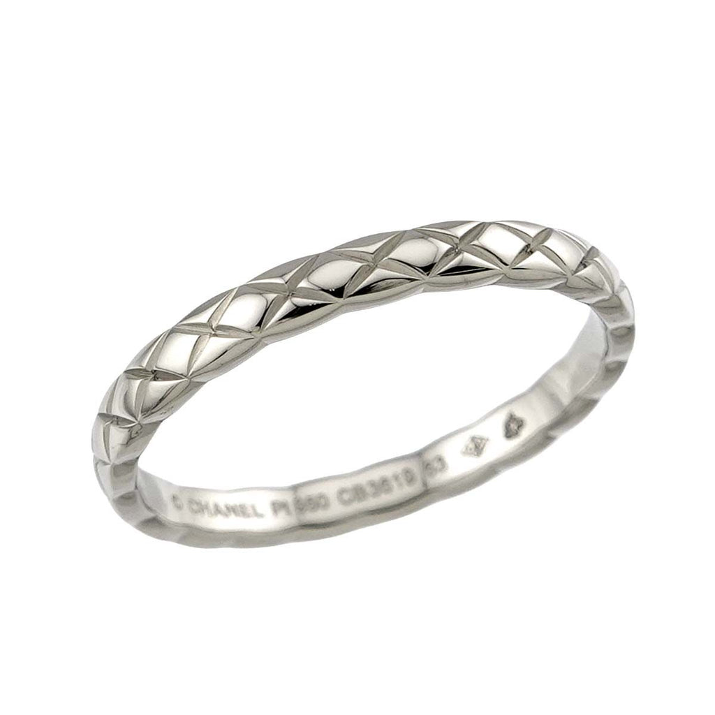 Chanel Coco Crush Small SM 63 Ring Pt Platinum Quilted — view 4