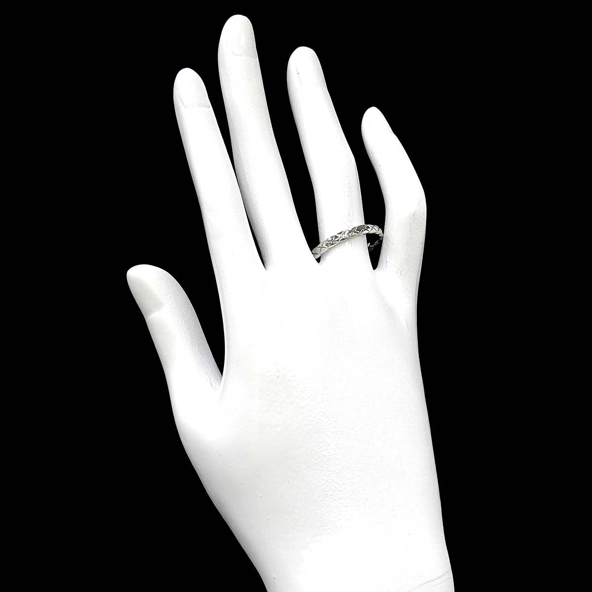 Chanel Coco Crush Small SM 63 Ring Pt Platinum Quilted — view 6