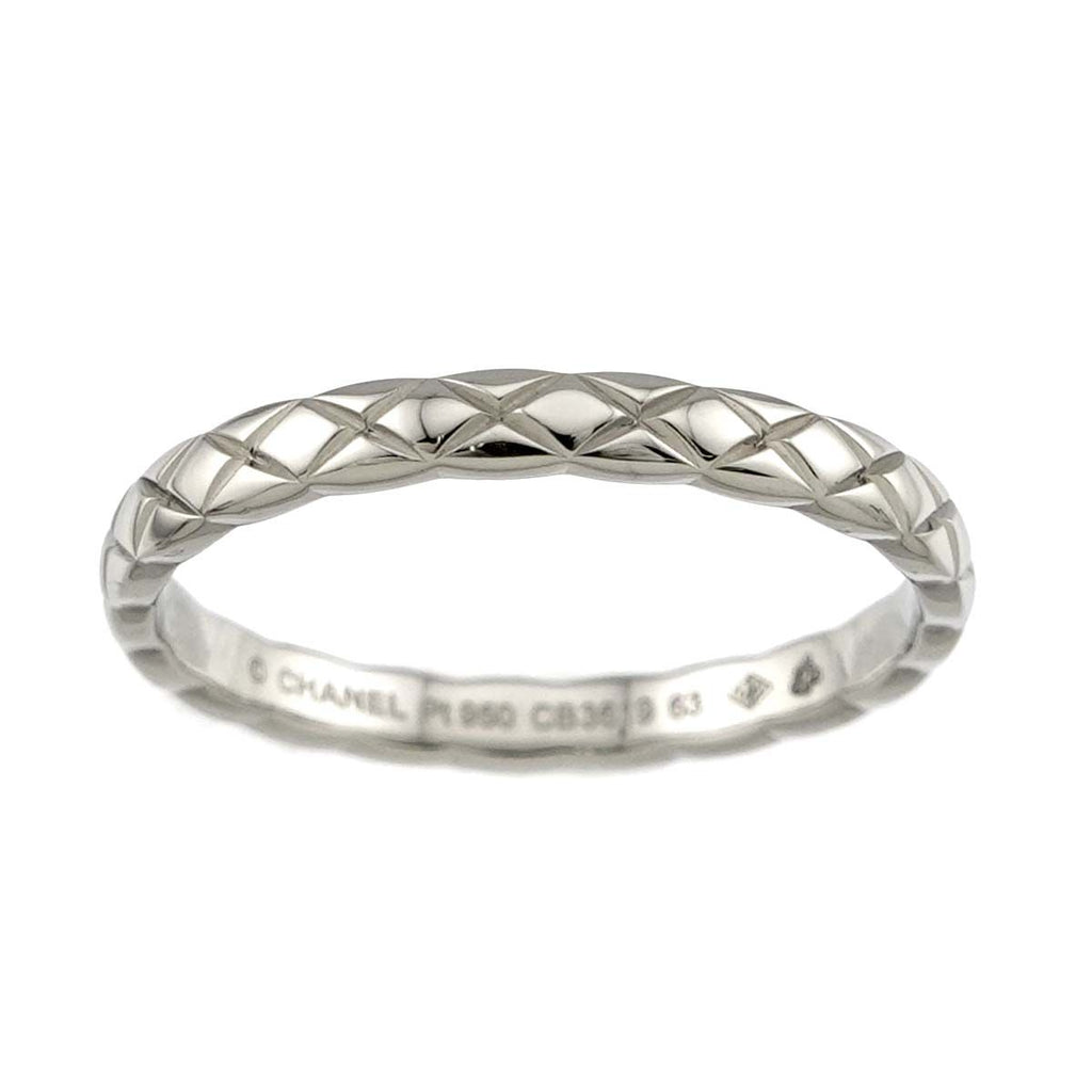 Chanel Coco Crush Small SM 63 Ring Pt Platinum Quilted — view 2