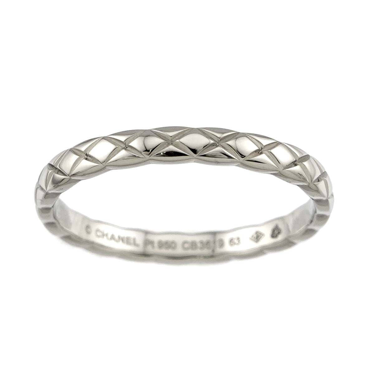 Chanel Coco Crush Small SM 63 Ring Pt Platinum Quilted — view 2