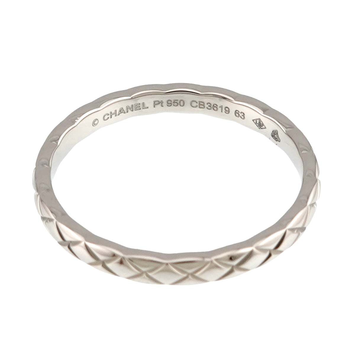 Chanel Coco Crush Small SM 63 Ring Pt Platinum Quilted — view 3