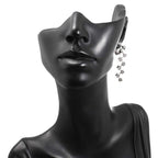 Chanel Comete Diamond Drop Earrings 18k WG 750 Star Pierced Certificate — view 8