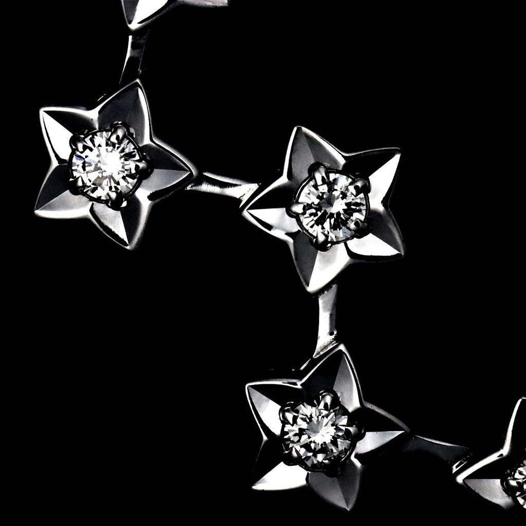 Chanel Comete Diamond Drop Earrings 18k WG 750 Star Pierced Certificate — view 7