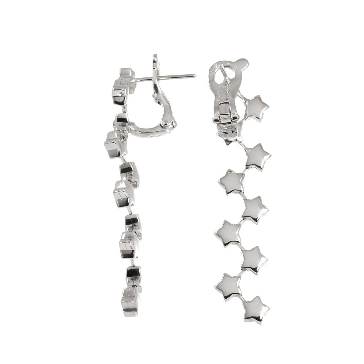Chanel Comete Diamond Drop Earrings 18k WG 750 Star Pierced Certificate — view 3