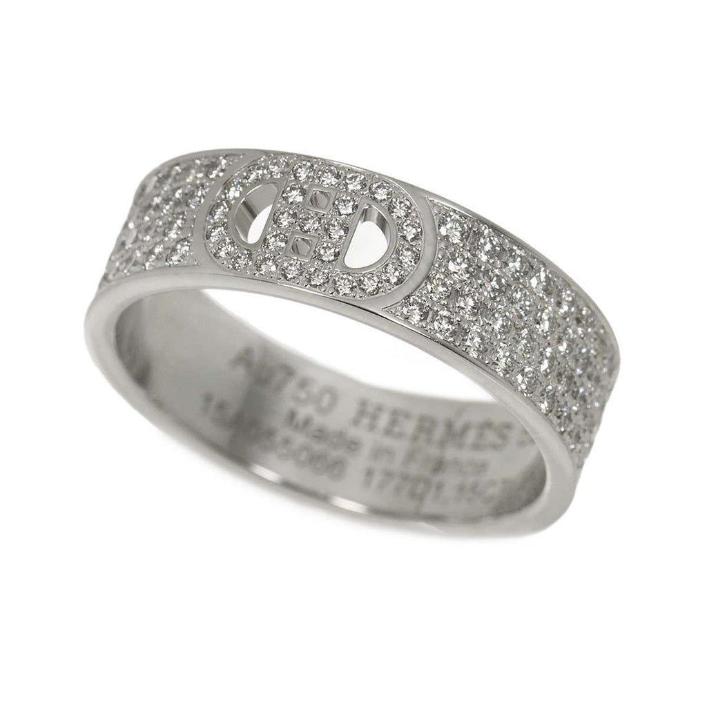 Hermes D'ancre 52 Ring Diamond 18k WG Why Togo le Dunkle — view 5