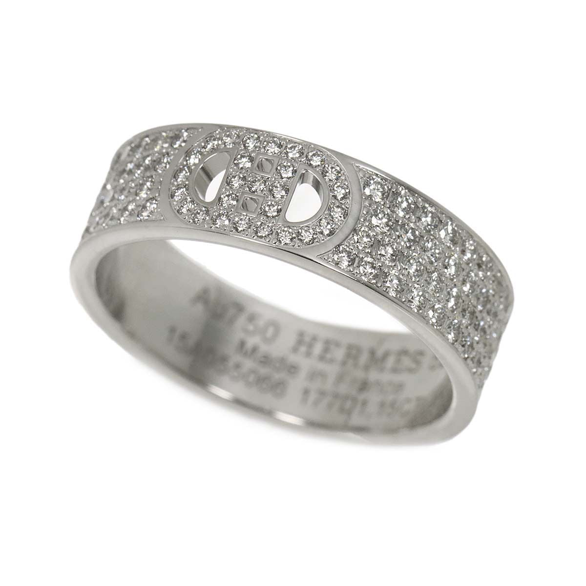 Hermes D'ancre 52 Ring Diamond 18k WG Why Togo le Dunkle — view 5