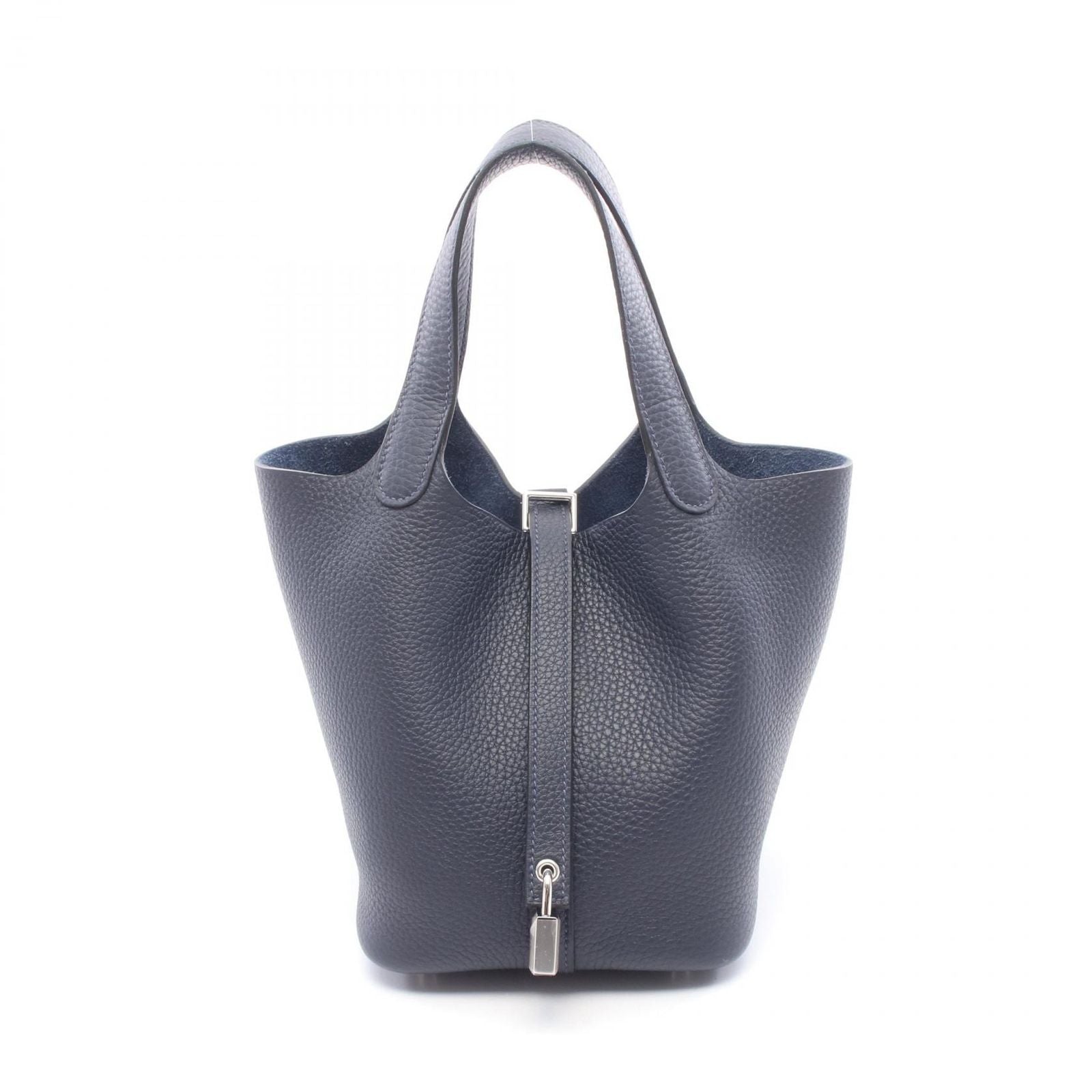 Hermes Handbag Picotin Lock PM Blue Nuit Leather