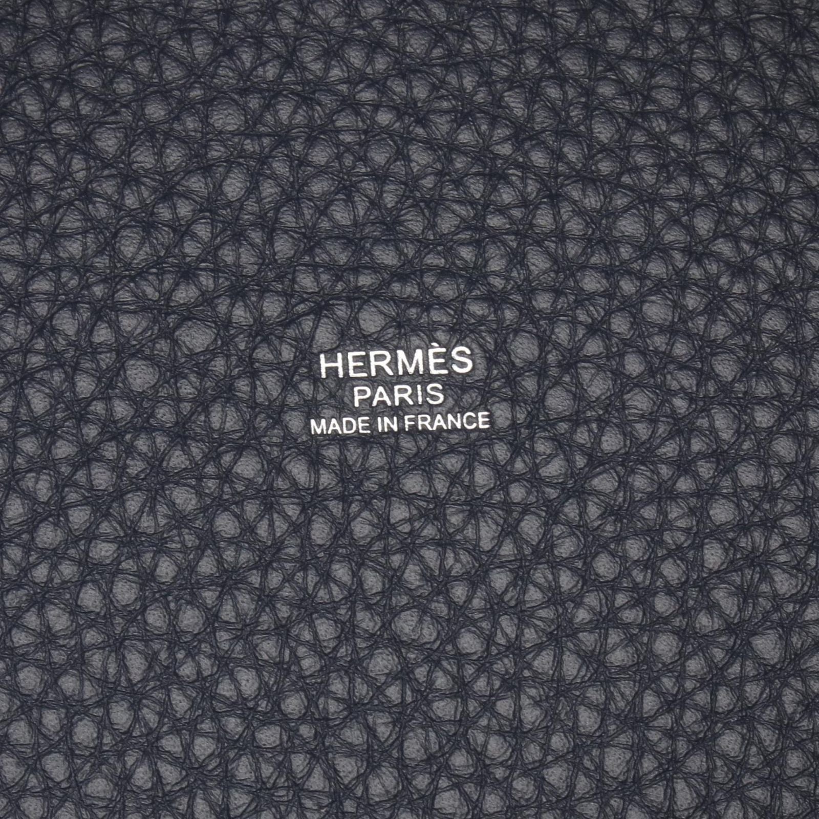 Hermes Handbag Picotin Lock PM Blue Nuit Leather — view 4