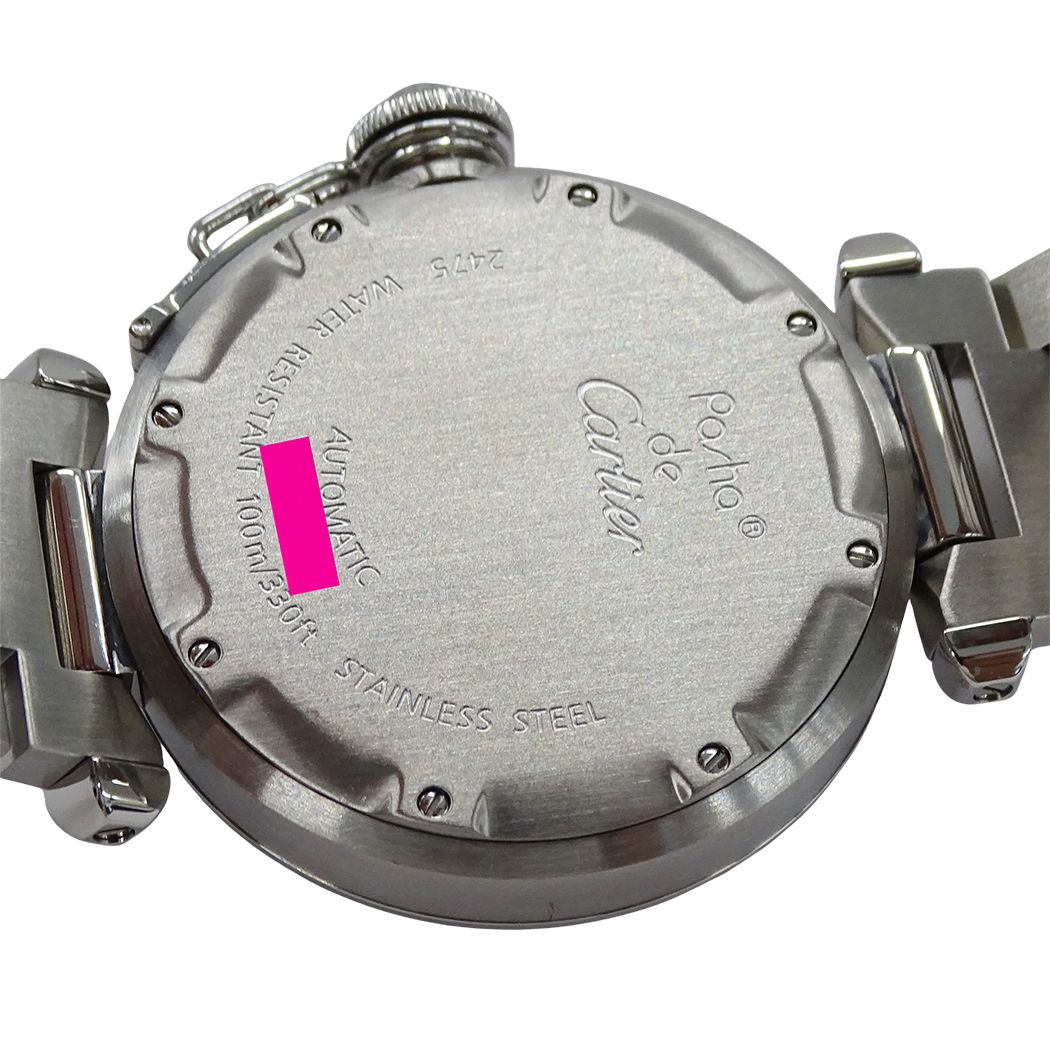 Cartier Watch Boys Pasha C Big Date Automatic Winding at Stainless Steel Navy — view 6