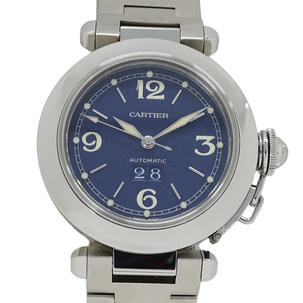 Cartier Watch Boys Pasha C Big Date Automatic Winding at Stainless Steel Navy — view 2