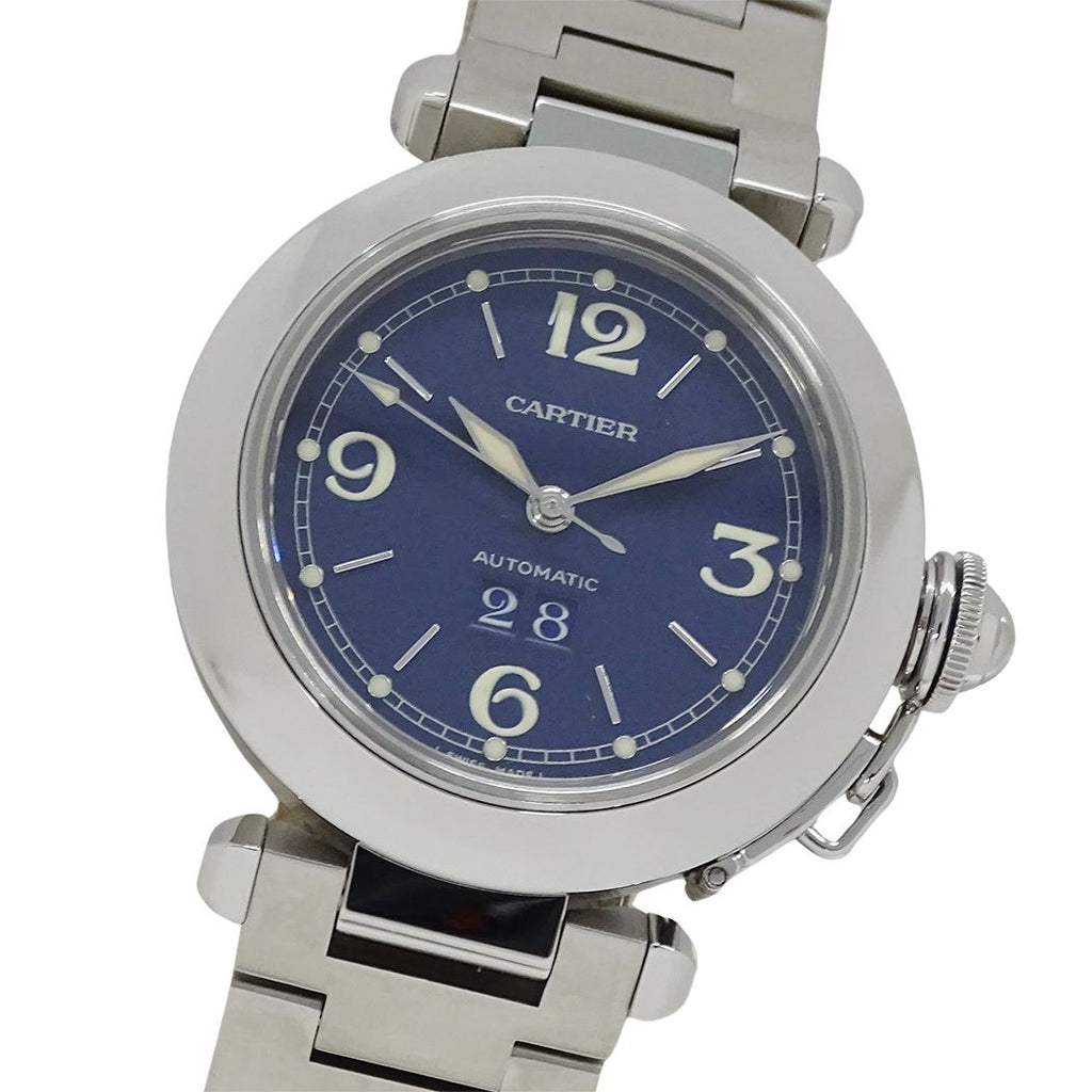 Cartier Watch Boys Pasha C Big Date Automatic Winding at Stainless Steel Navy