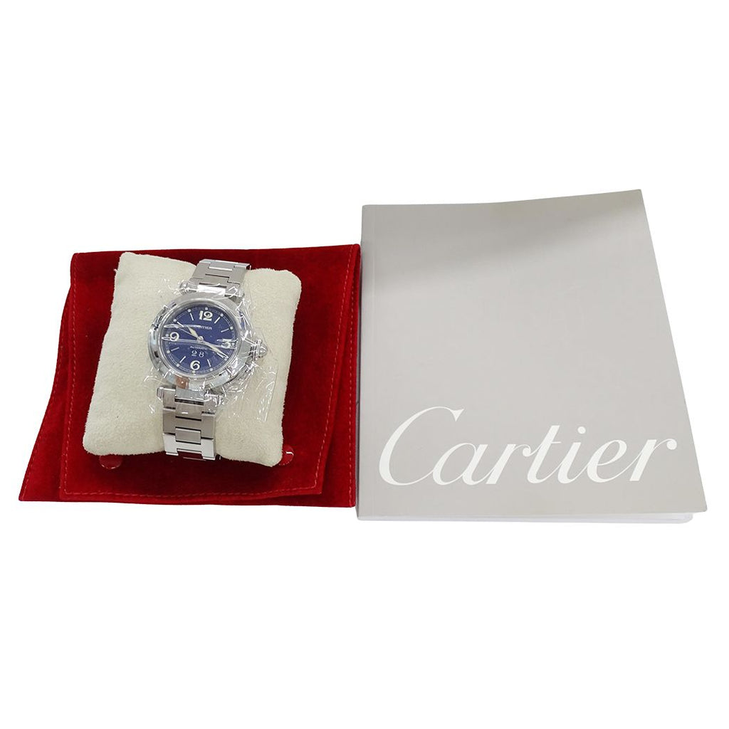 Cartier Watch Boys Pasha C Big Date Automatic Winding at Stainless Steel Navy — view 7
