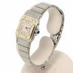 Cartier Santos Galbee SM Combination Watch Ivory 18k Yellow Gold Quartz — view 3