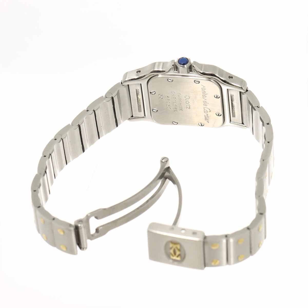 Cartier Santos Galbee SM Combination Watch Ivory 18k Yellow Gold Quartz — view 5