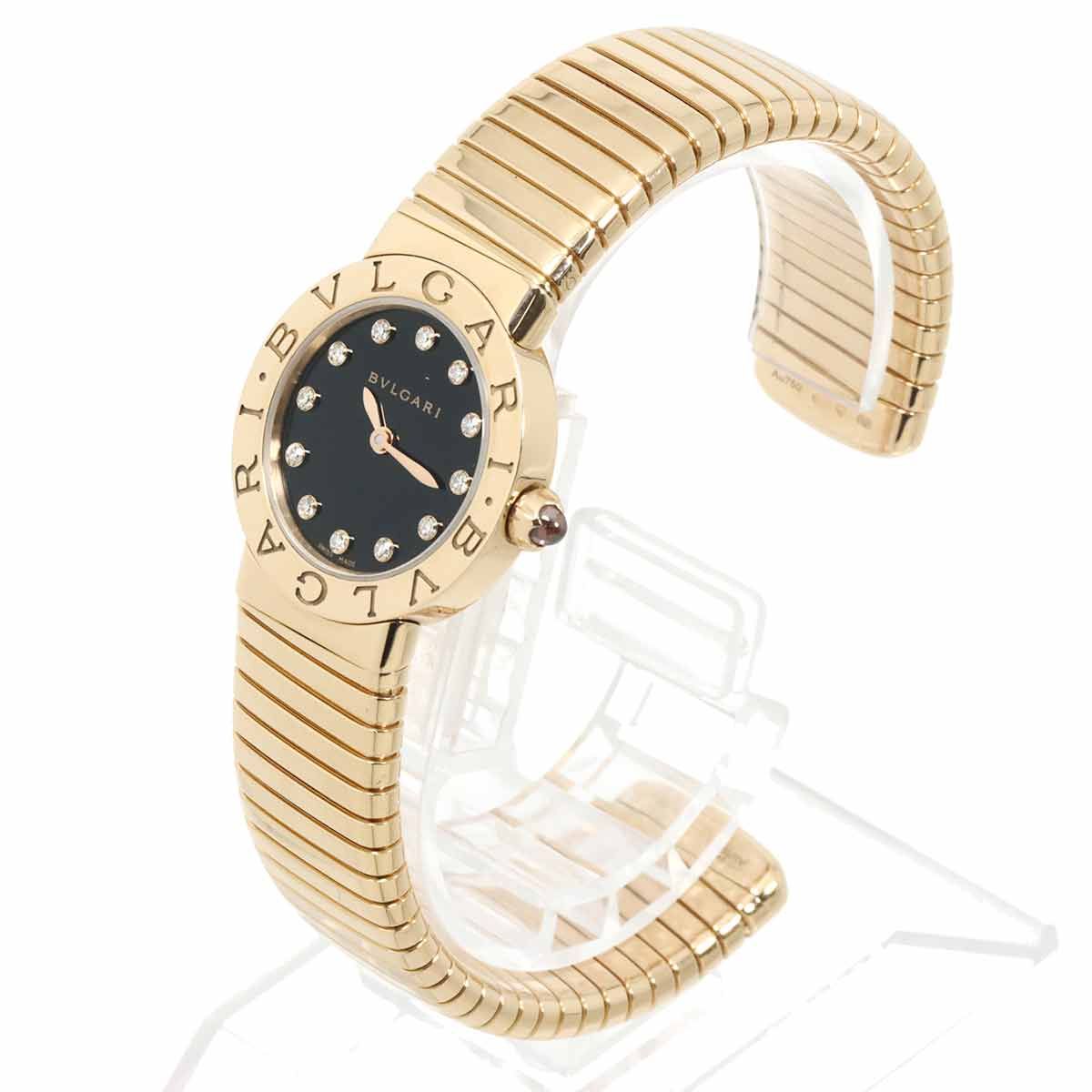 Bvlgari Tubogas Diamond Watch 18k Pink Gold Quartz — view 3