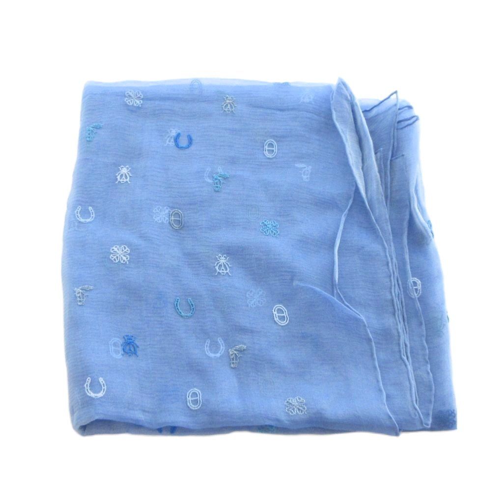 Hermes Carre 100 Multi Charm Large Scarf Shawl Silk Muslin Sheer Embroidery — view 5