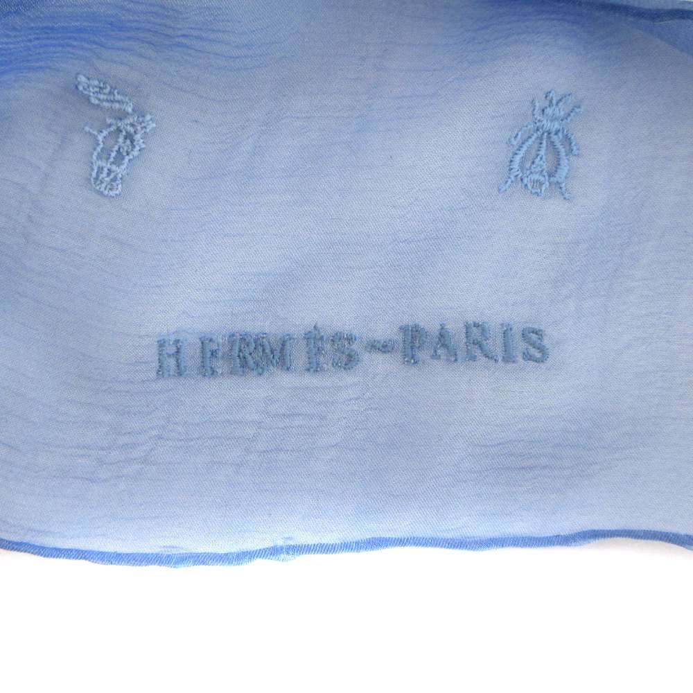 Hermes Carre 100 Multi Charm Large Scarf Shawl Silk Muslin Sheer Embroidery — view 7