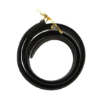 Chanel Belt CC Logo Gold Leather 75 30 Black — view 5