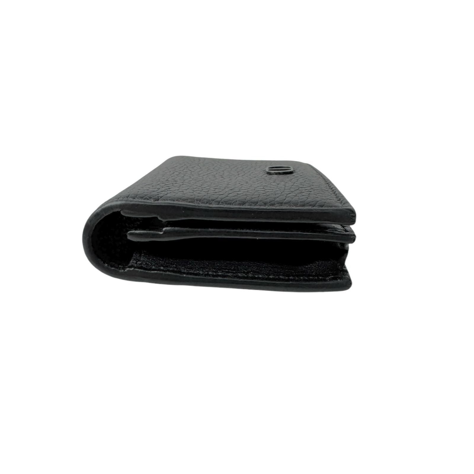Dior Business Card Holder Leather Black — view 3