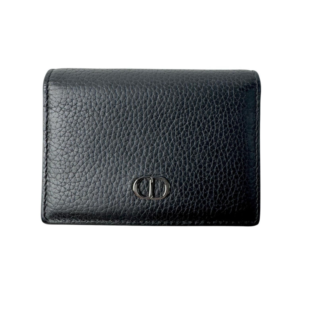 Dior Business Card Holder Leather Black