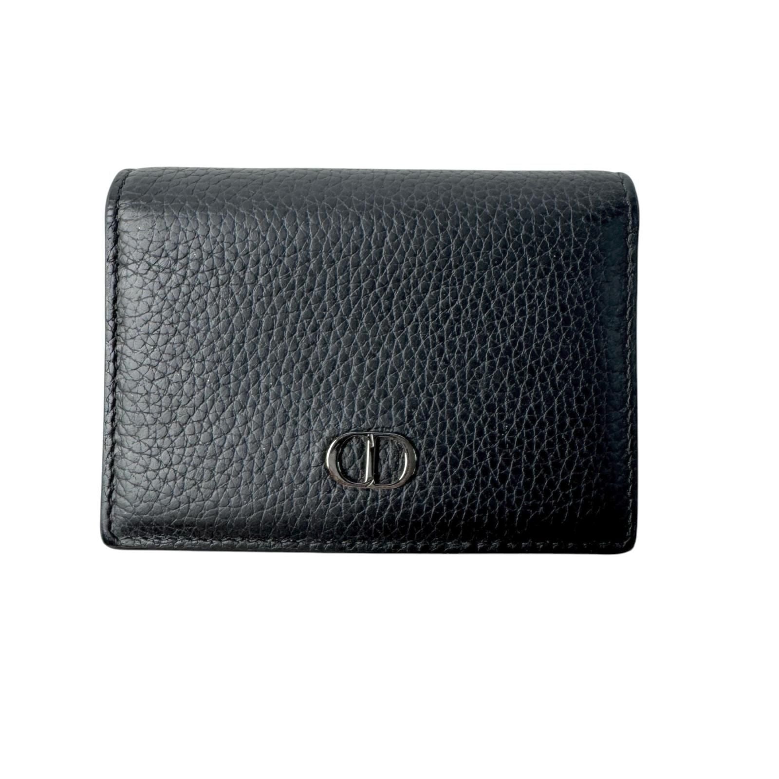 Dior Business Card Holder Leather Black