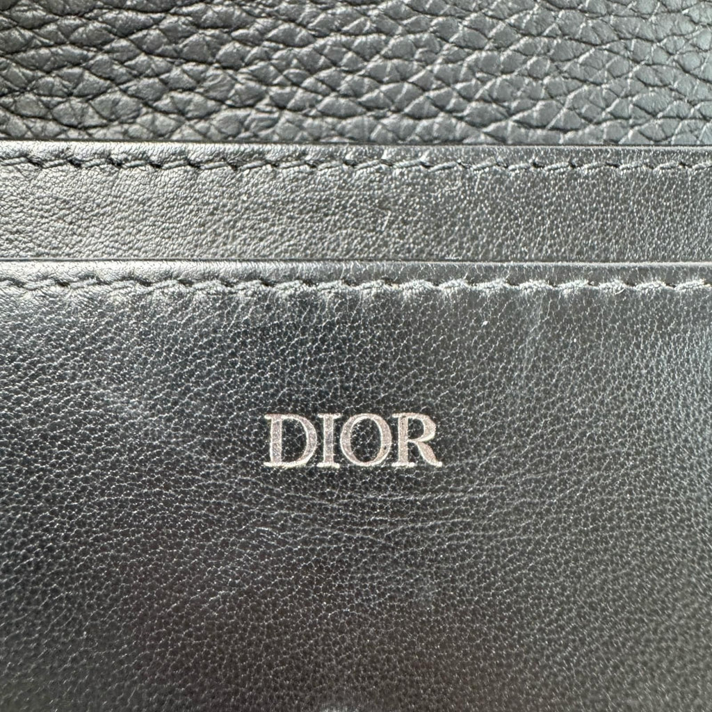 Dior Business Card Holder Leather Black — view 9