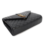 Saint Laurent Envelope Chain Shoulder Bag Leather Black — view 4