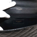 Saint Laurent Envelope Chain Shoulder Bag Leather Black — view 7