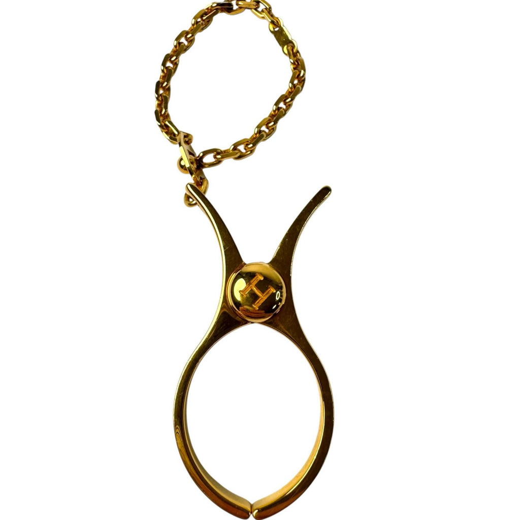 Hermes Fill Glove Holder Gold Charm Gloves — view 2