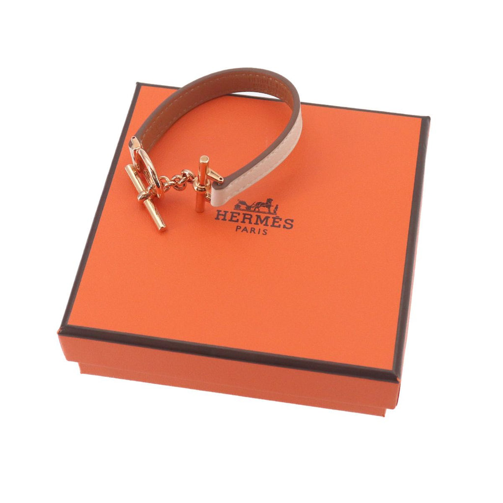 Hermes Croisier Simple Tour Bracelet Swift Nata T2 Rose Gold — view 2