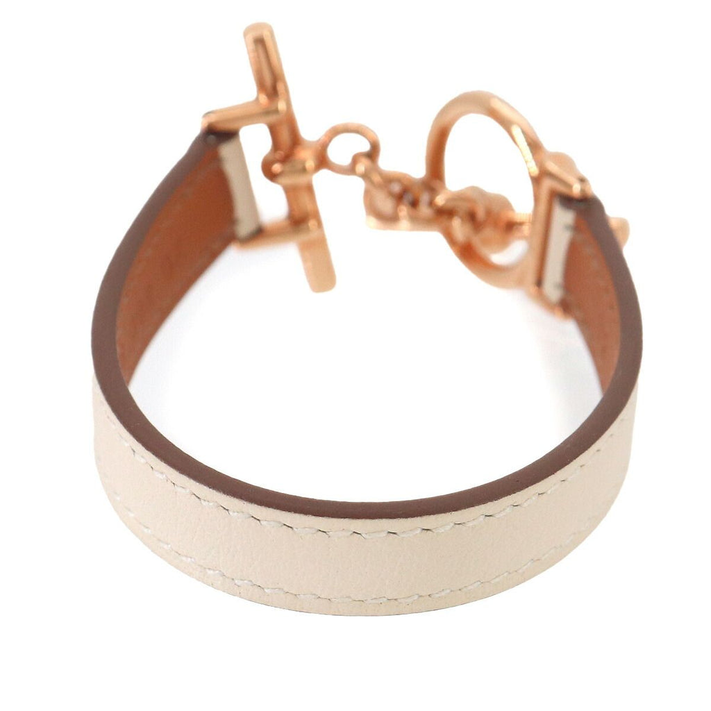 Hermes Croisier Simple Tour Bracelet Swift Nata T2 Rose Gold — view 3