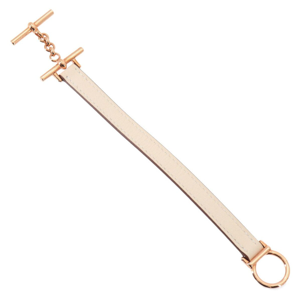 Hermes Croisier Simple Tour Bracelet Swift Nata T2 Rose Gold — view 4