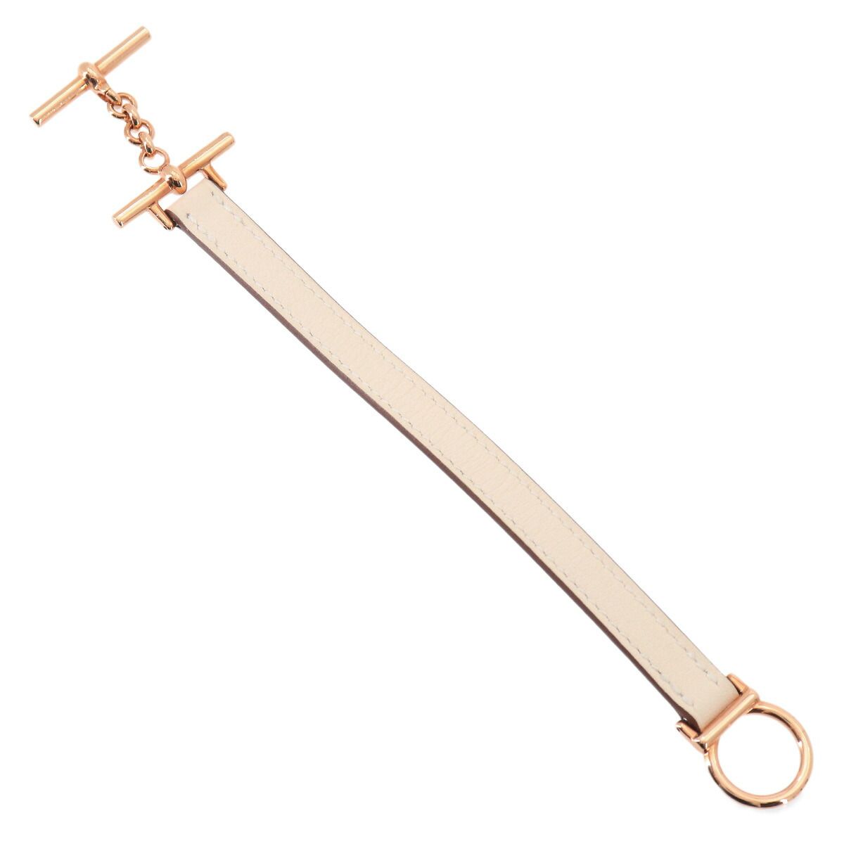 Hermes Croisier Simple Tour Bracelet Swift Nata T2 Rose Gold — view 4